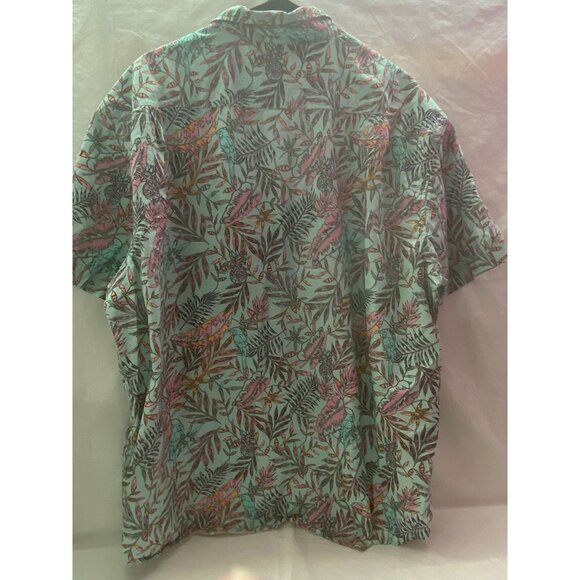 Free Planet Men's 3XL Multi-Colored Short Sleeve Tropical Hawaiian Cotton Shirt - Picture 2 of 7